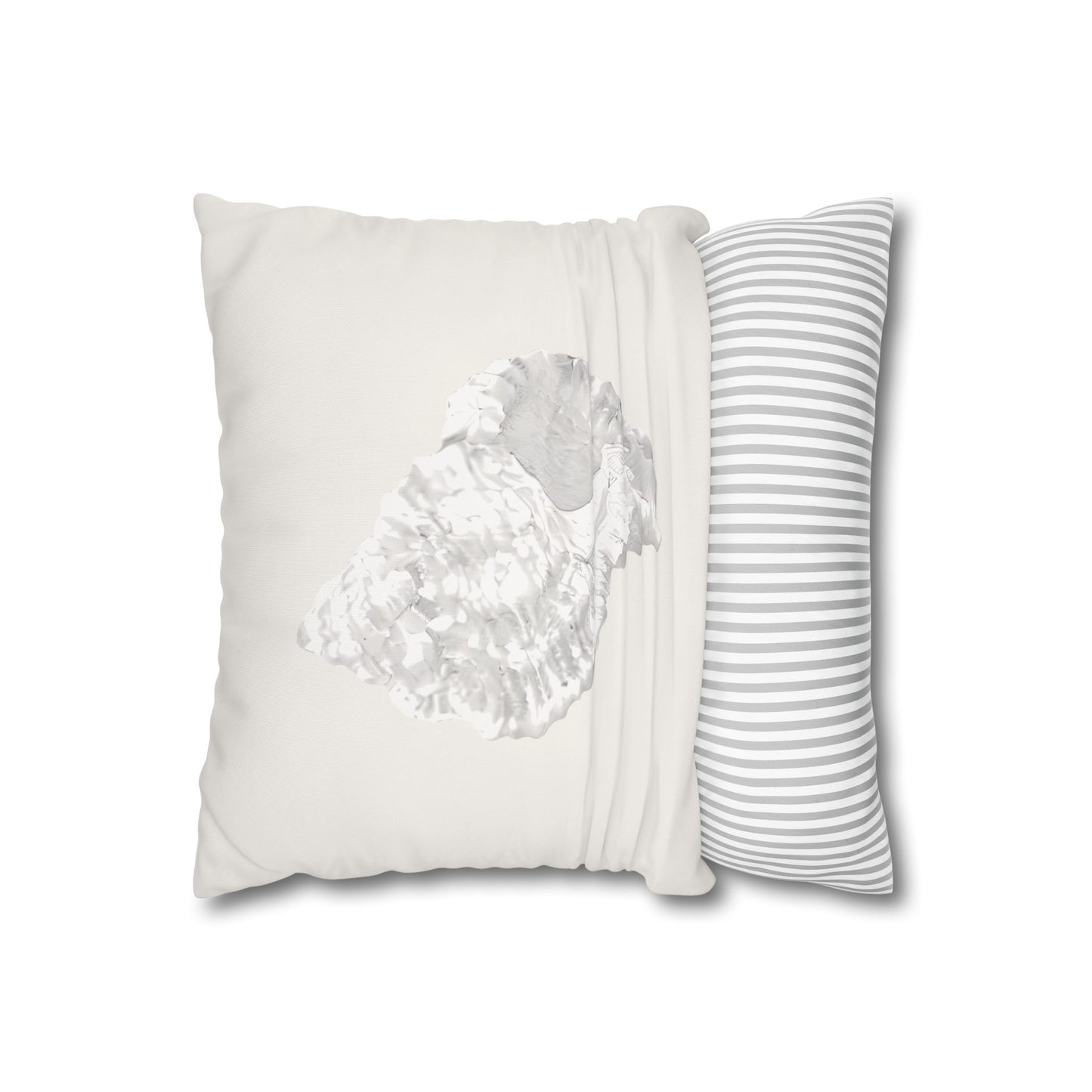 Murex Seashell Pillow Cover, Sculptural Coastal Decor