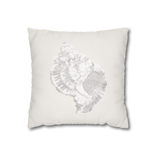 Murex Seashell Pillow Cover, Sculptural Coastal Decor
