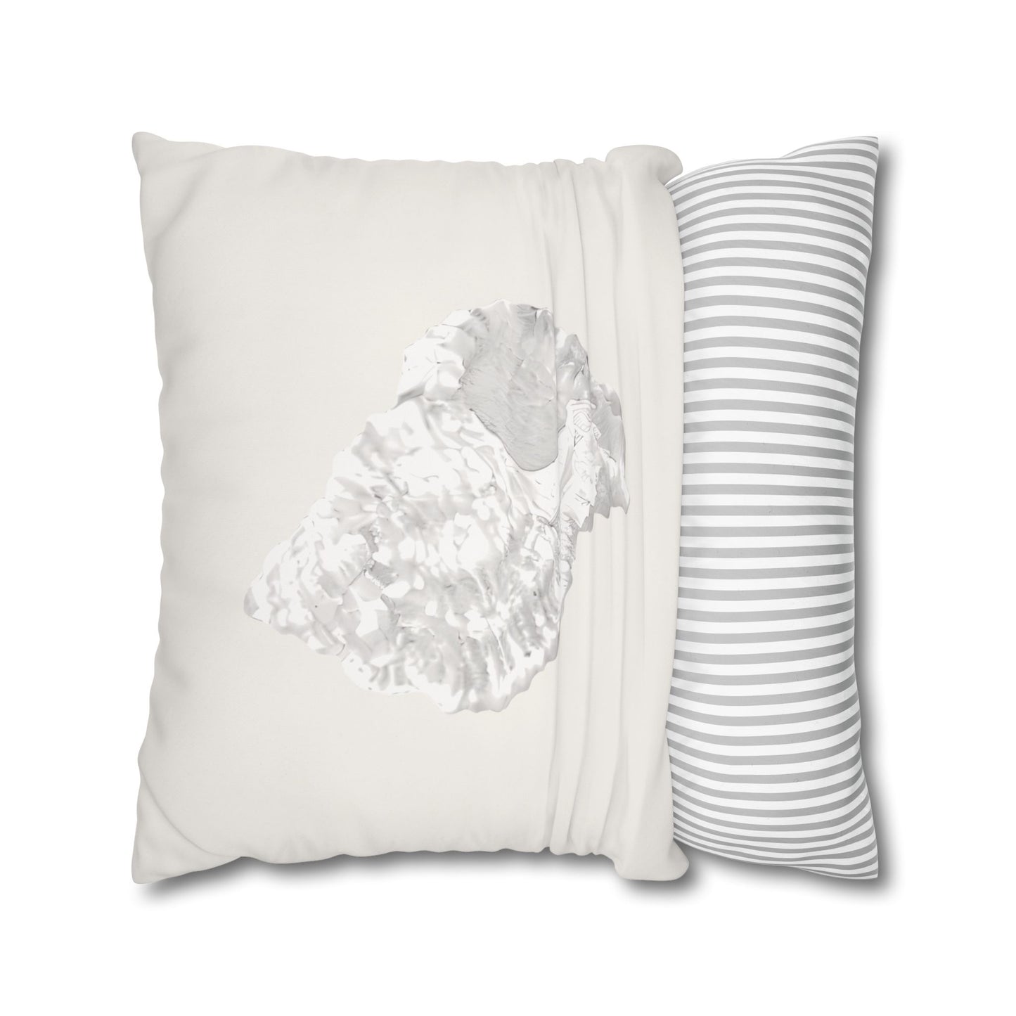 Murex Seashell Pillow Cover, Sculptural Coastal Decor