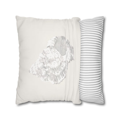 Murex Seashell Pillow Cover, Sculptural Coastal Decor