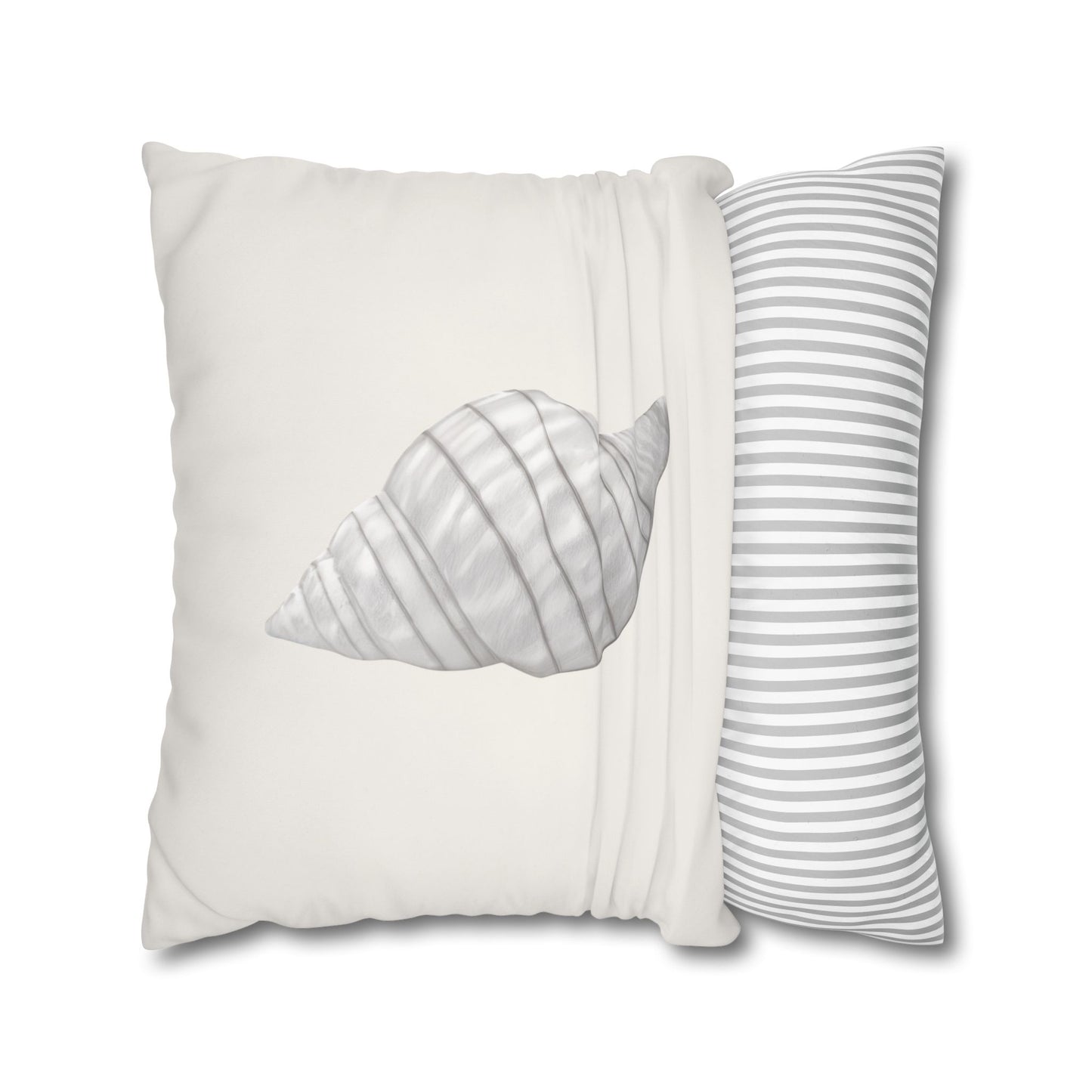Tulip Seashell Pillow Cover, Neutral Coastal Decor