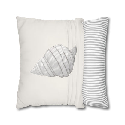 Tulip Seashell Pillow Cover, Neutral Coastal Decor