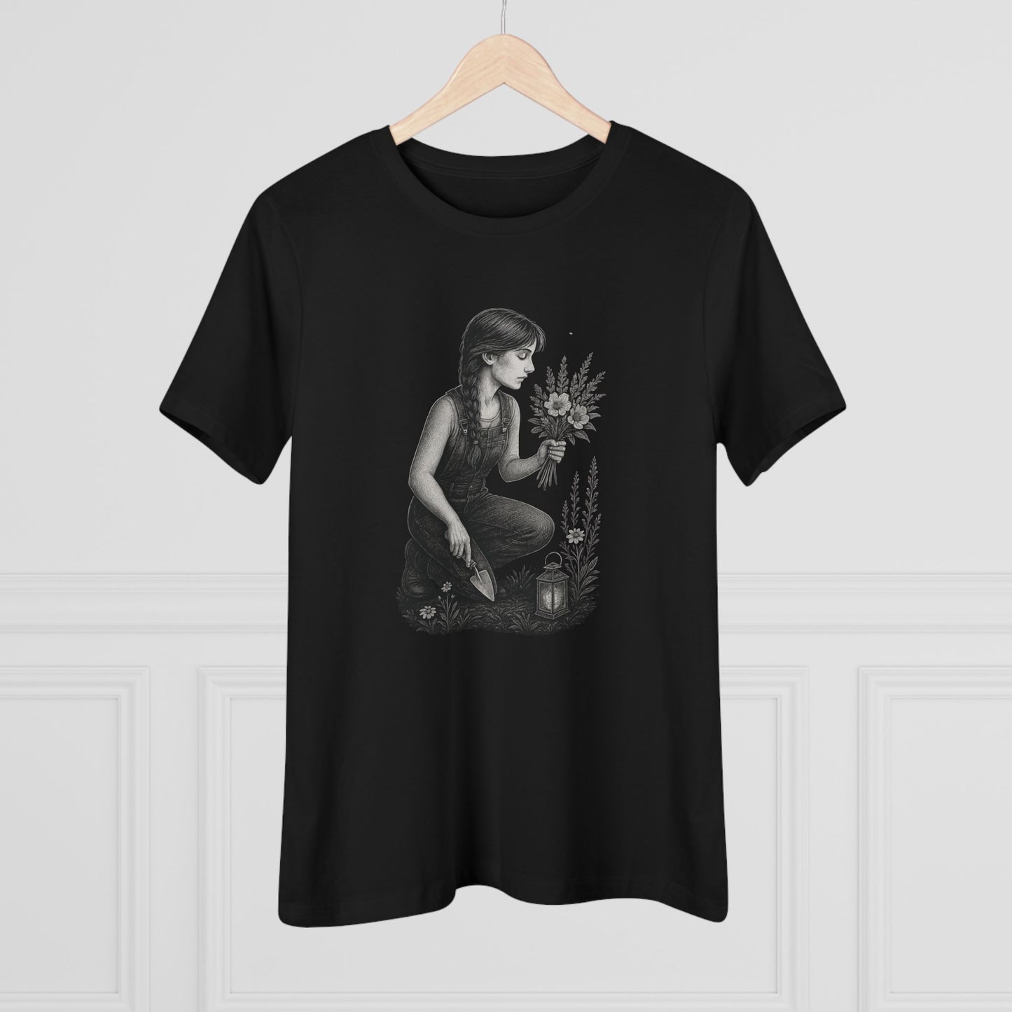 Garden Girl T-Shirt – Dusk Edition | Botanical Art Tee