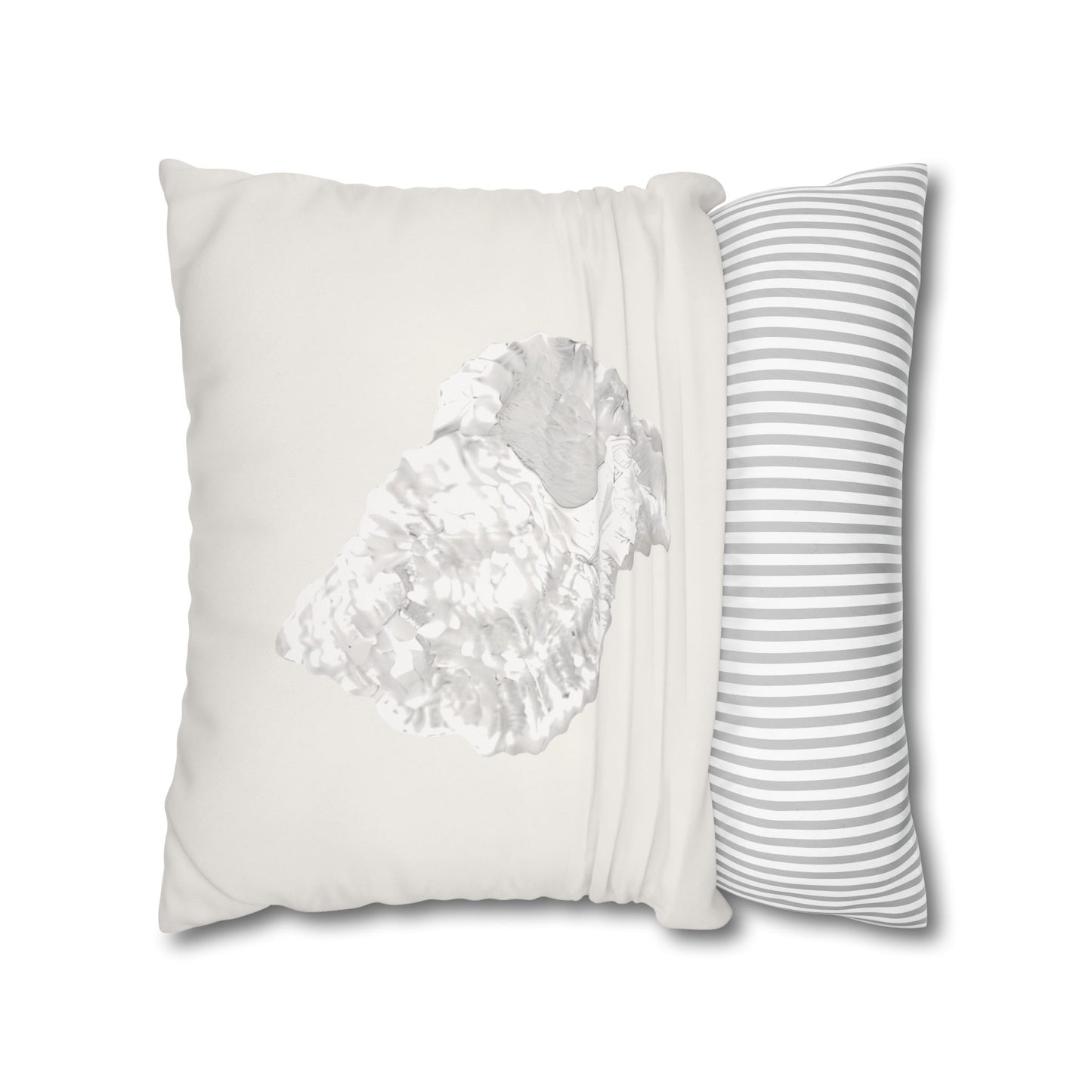 Murex Seashell Pillow Cover, Sculptural Coastal Decor