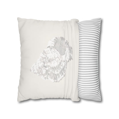 Murex Seashell Pillow Cover, Sculptural Coastal Decor