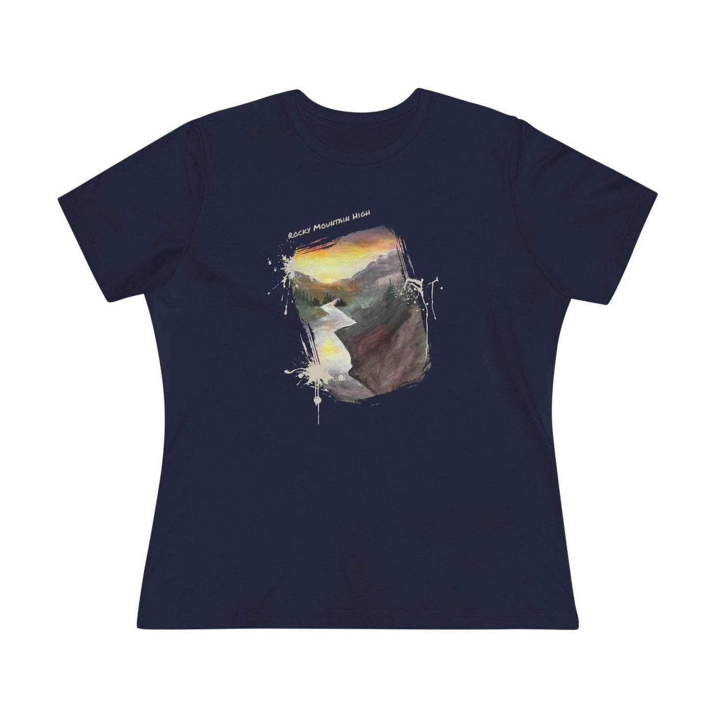 Rocky Mountain High T-Shirt – Hand-Painted Landscape Tee