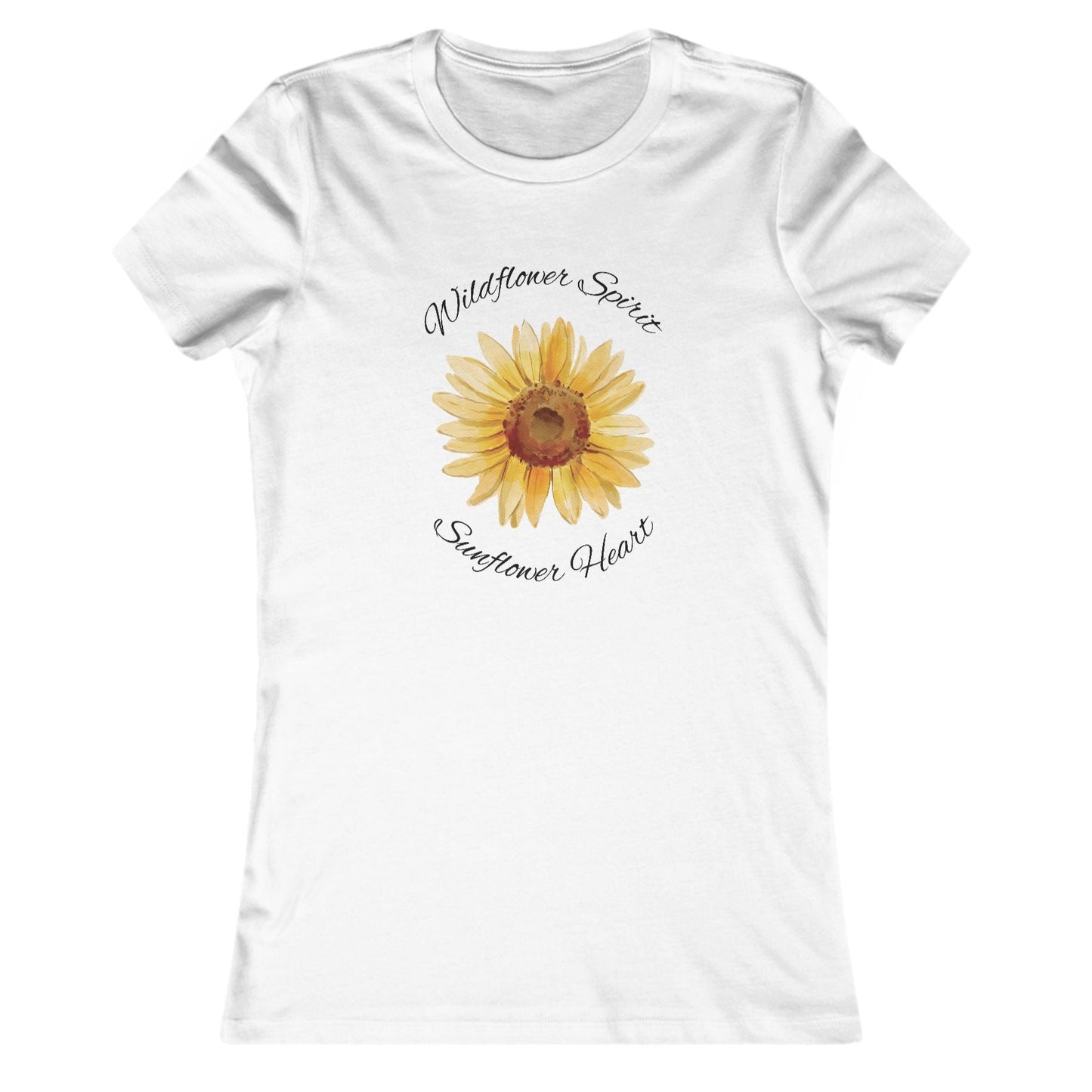 WOMEN'S FAVORITE - Wildflower Spirit, Sunflower Heart T-Shirt – Boho Floral Tee for Nature Lovers