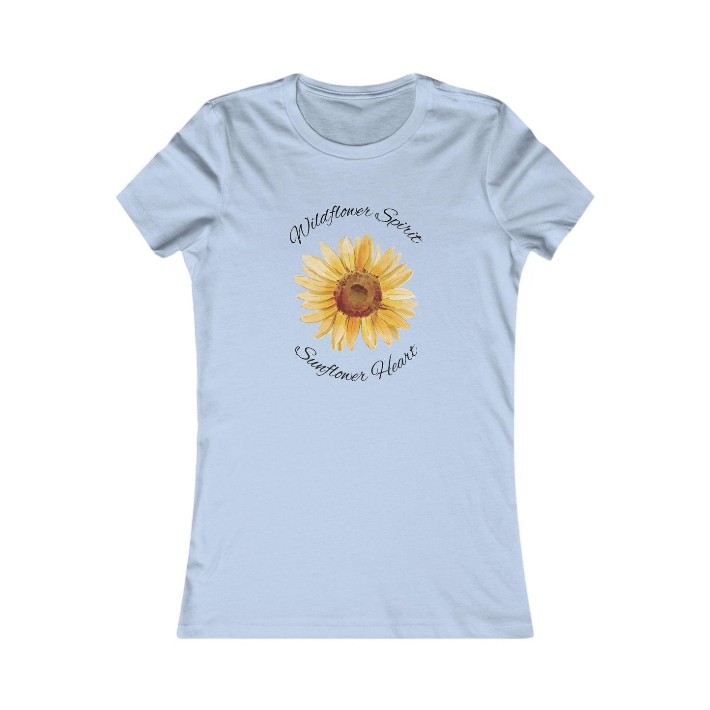 WOMEN'S FAVORITE - Wildflower Spirit, Sunflower Heart T-Shirt – Boho Floral Tee for Nature Lovers