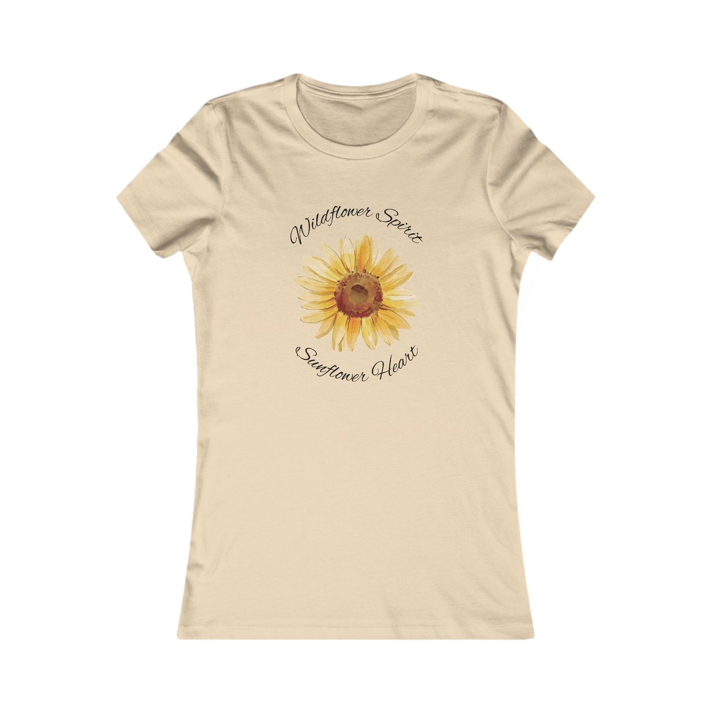 WOMEN'S FAVORITE - Wildflower Spirit, Sunflower Heart T-Shirt – Boho Floral Tee for Nature Lovers