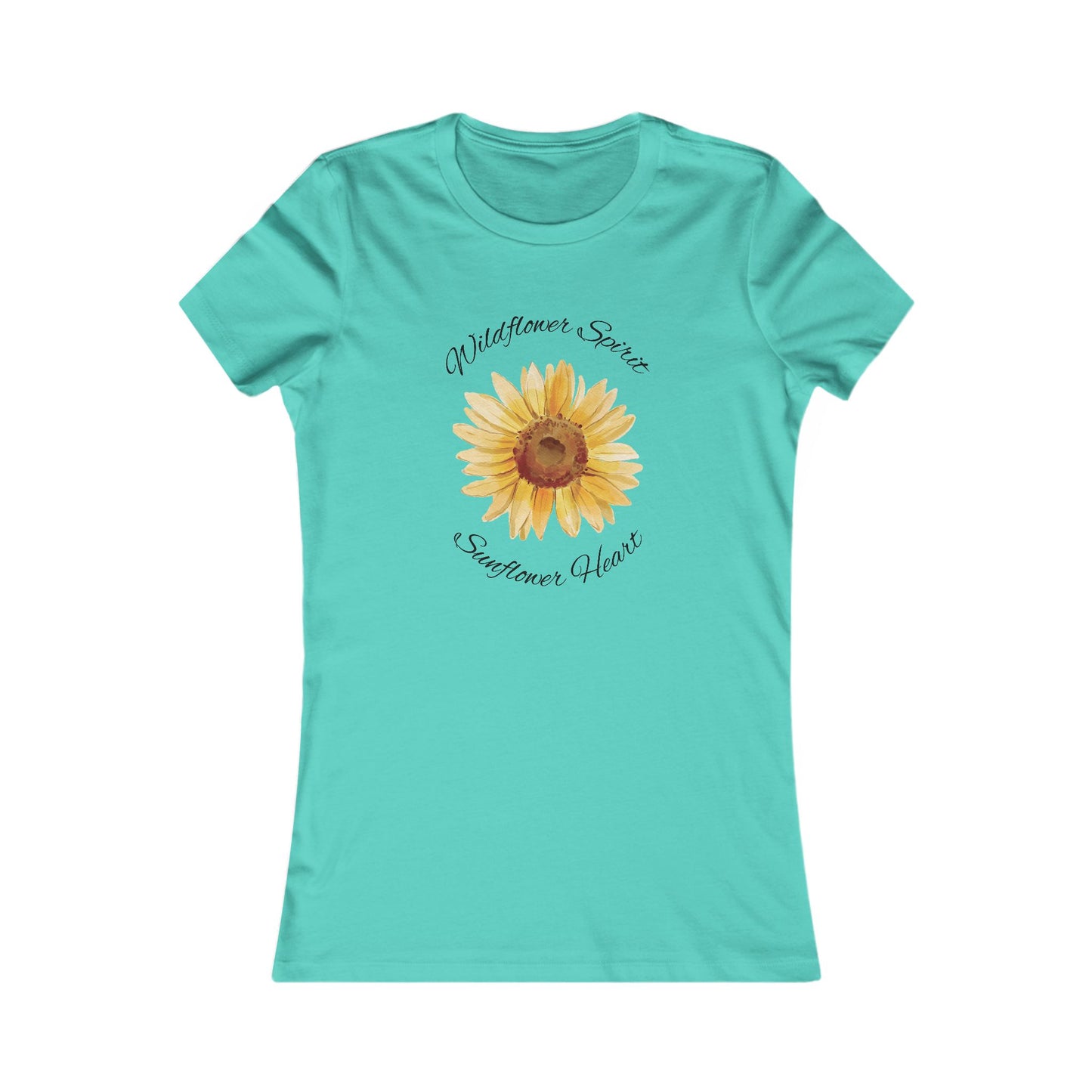WOMEN'S FAVORITE - Wildflower Spirit, Sunflower Heart T-Shirt – Boho Floral Tee for Nature Lovers