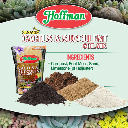 Organic Cactus and Succulent Soil Mix, 10-Quart Bag (Pack of 1)