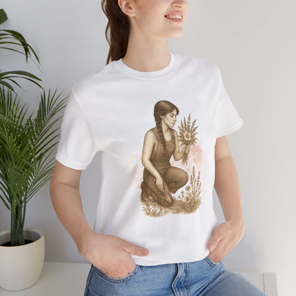 Garden Girl T-Shirt – Vintage Botanical Illustration Tee - First Edition