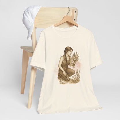 Garden Girl T-Shirt – Vintage Botanical Illustration Tee - First Edition