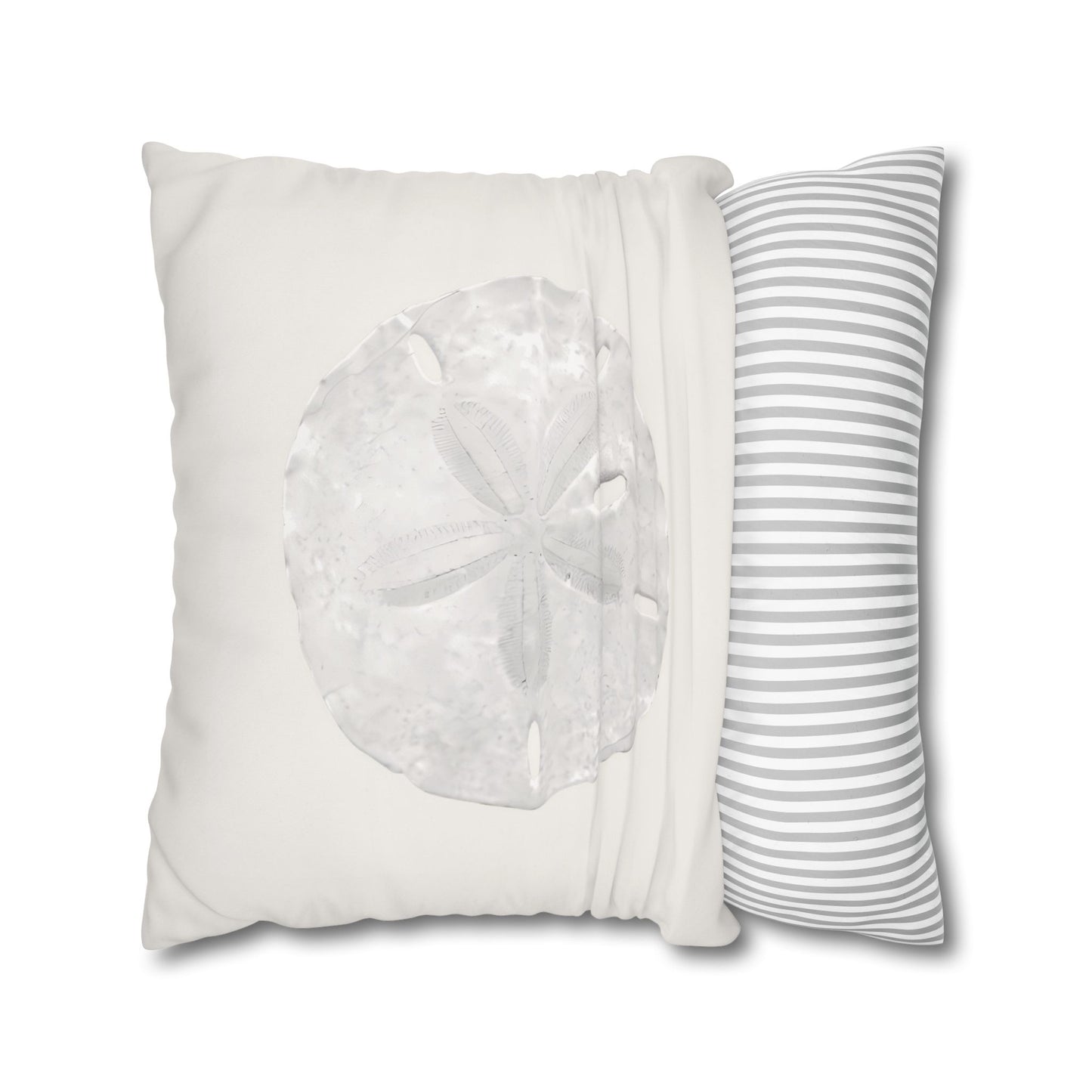 Sand Dollar Pillow Cover, Neutral Coastal Shell Cushion Cover