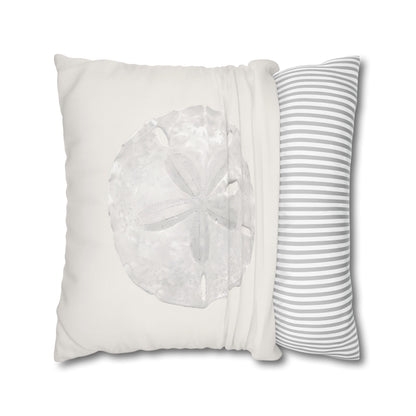 Sand Dollar Pillow Cover, Neutral Coastal Shell Cushion Cover