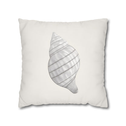 Tulip Seashell Pillow Cover, Neutral Coastal Decor