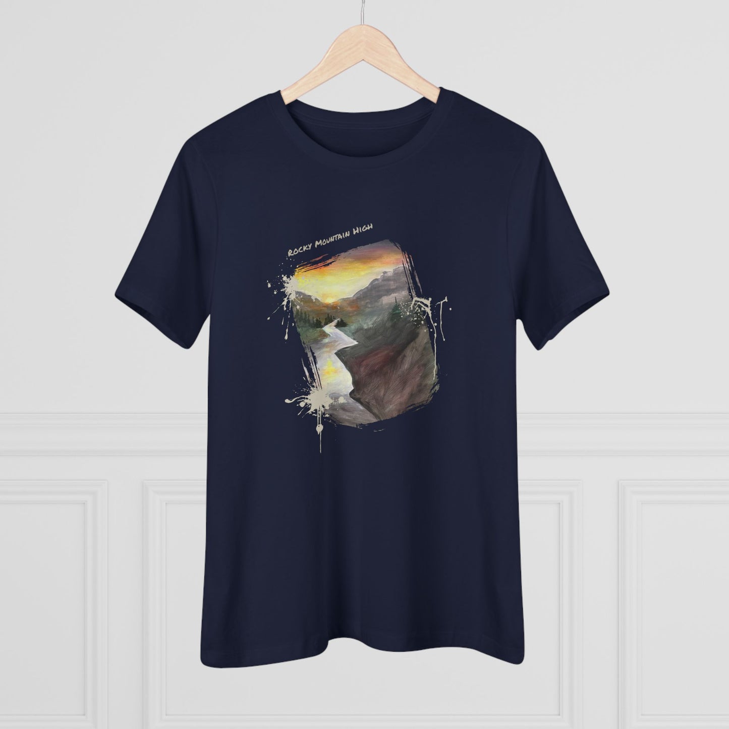 Rocky Mountain High T-Shirt – Hand-Painted Landscape Tee