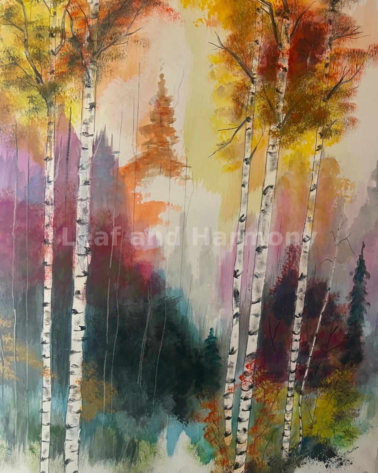 Autumn Watercolor Wall Art