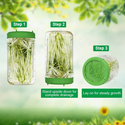 Plastic Sprouting Lids for Wide Mouth Mason Jars