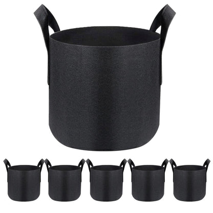 3 Gal. Black Fabric Planting Containers and Pots Planter with Handles (Set of 6)