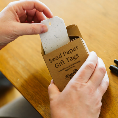 Handmade Plantable Seed Paper Gift Tags – Upcycled & Eco-Friendly
